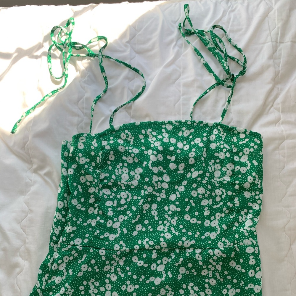 Green Shein Floral Dress